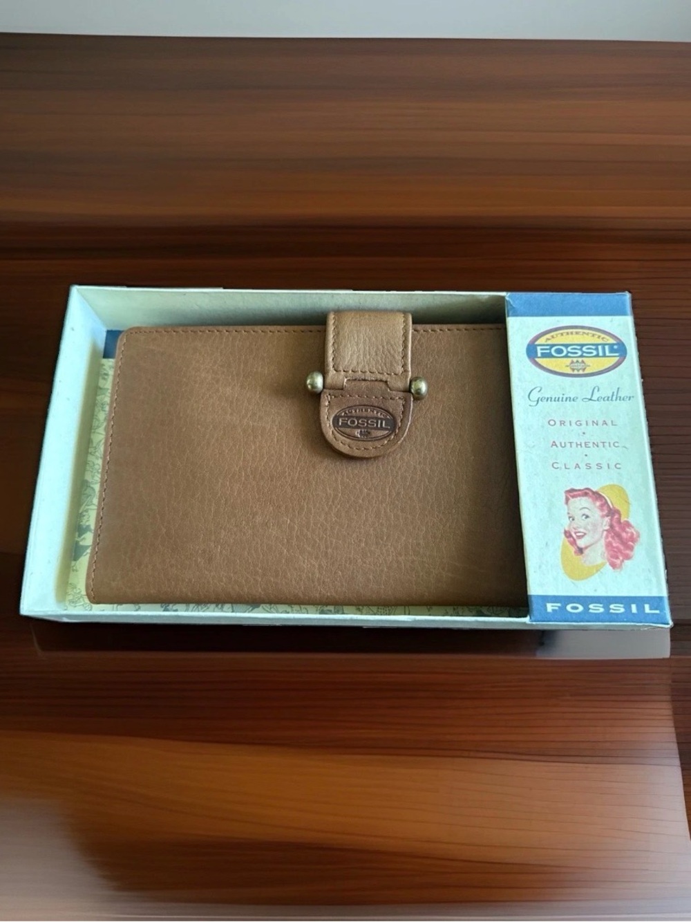 Fossil Brown Leather Women's Card & Key Organizer